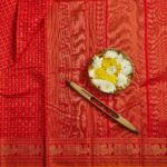 No Zari Bright Red with a contrast Sandal colour Kanjivaram Rich Cotton Saree