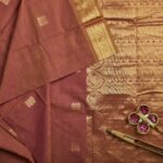 Onion Pink Kanjivaram Rich Cotton Saree with Gold Zari Pallu
