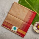 Sandal Beige Aarani Silk Cotton Saree with Floral Buttas